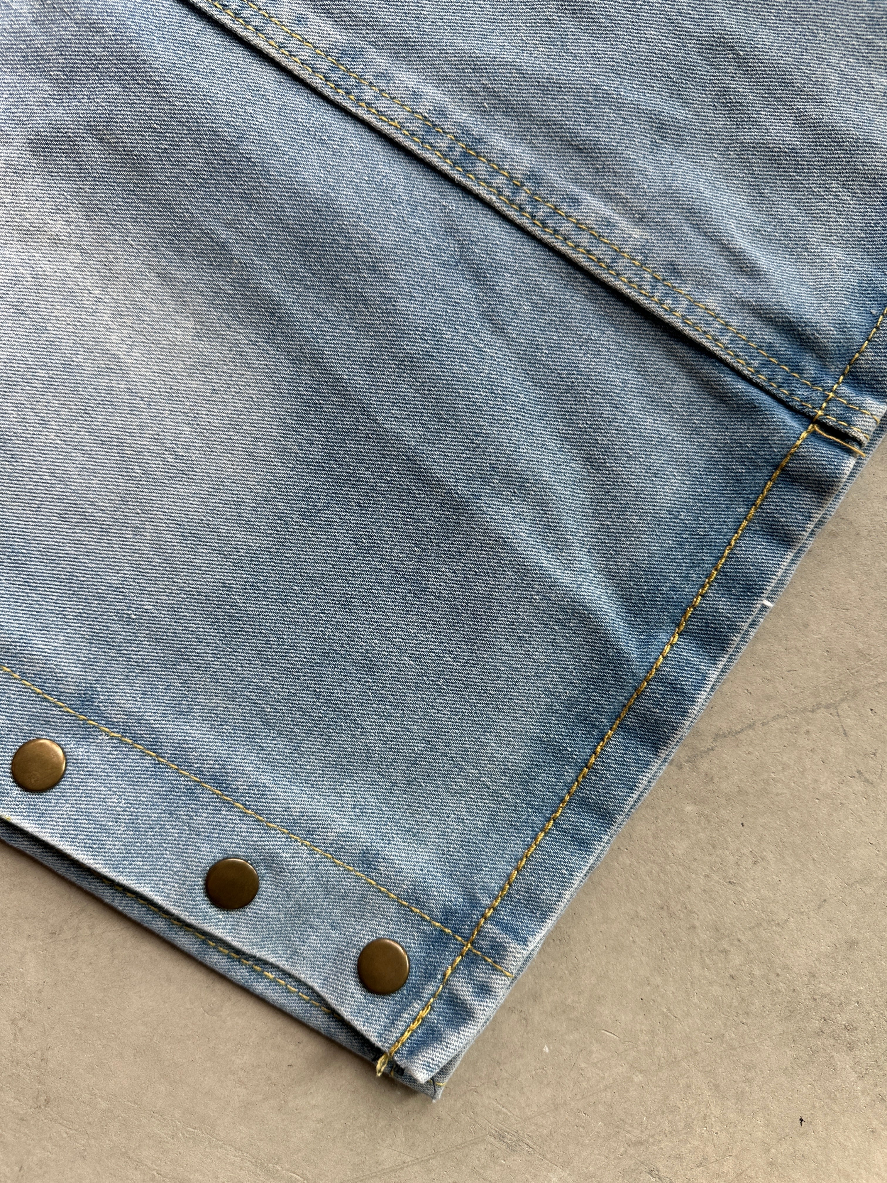 2000s DENIM MNI SKIRT WITH SIDE BUTTONING