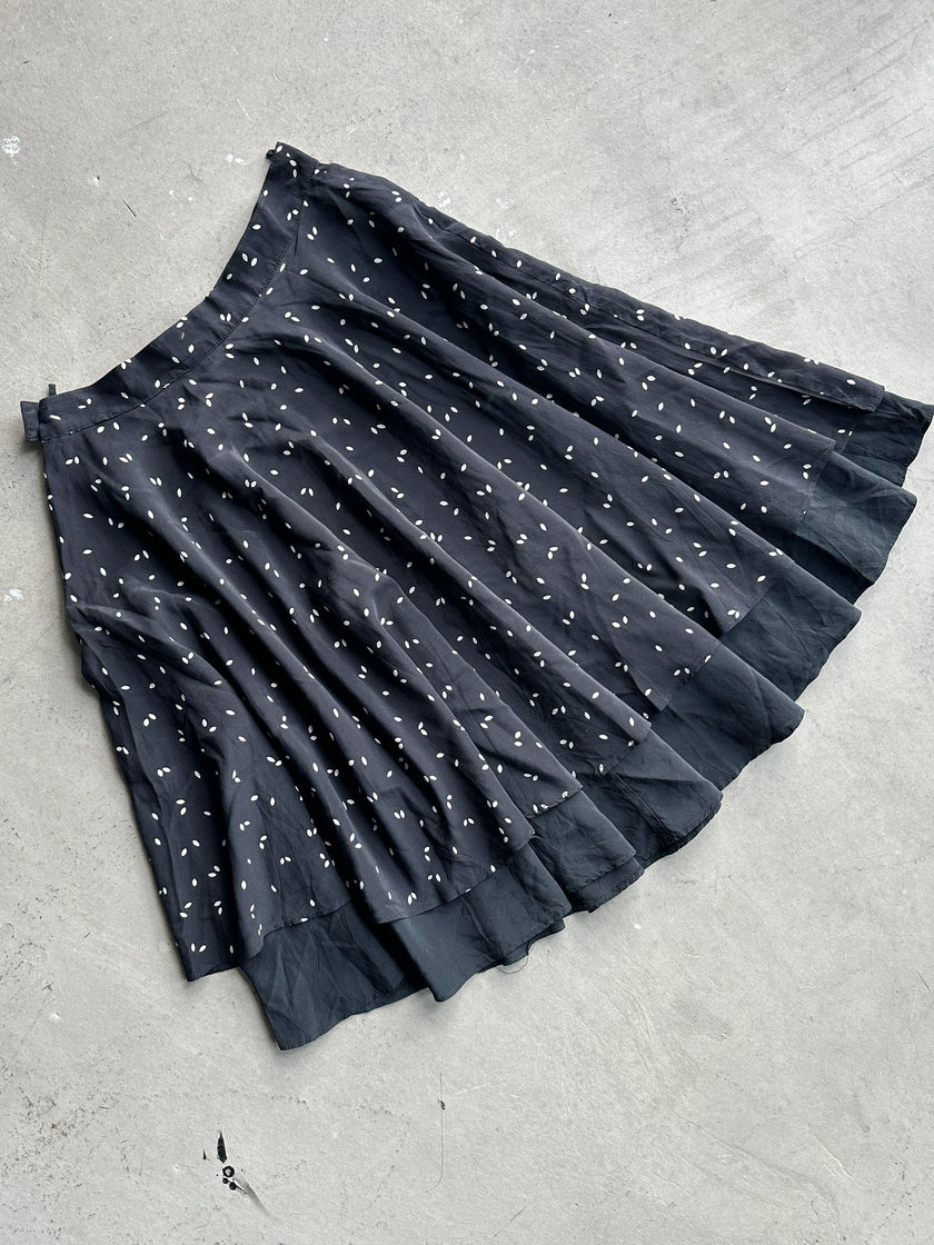 MAX MARA - 1980s SILK PLEATED SKIRT