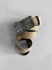 GIANFRANCO FERRÉ -  early 2000s WAXED LEATHER BELT WITH METAL BUCKLE