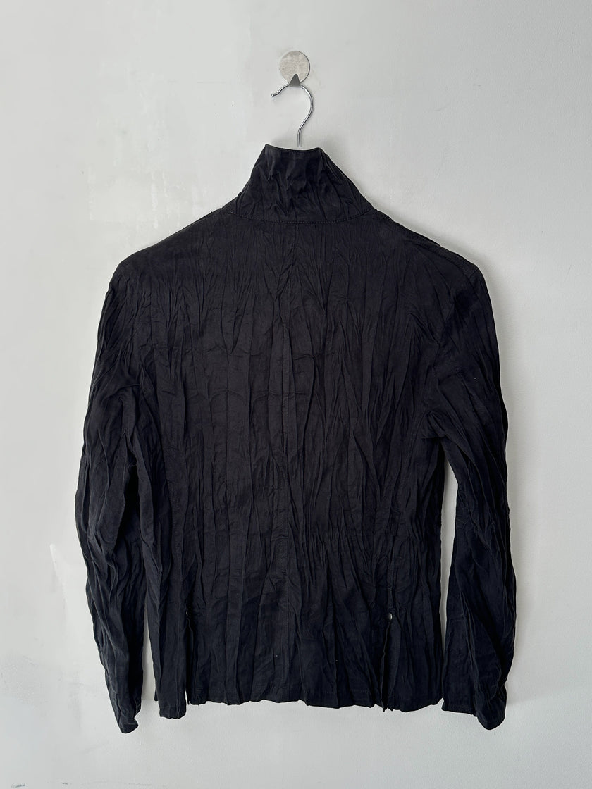 ISSEY MIYAKE - A/W 2005 FAUX SUEDE CRINKLED JACKET