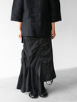 FRENCH LABEL early 2000s PANELED ASYMMETRIC MAXI SKIRT