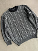 1990s JACQUARD KNIT ROUND NECK JUMPER