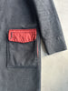 KENZO - 1990s WOOL COAT WITH CONTRASTING NYLON POCKET