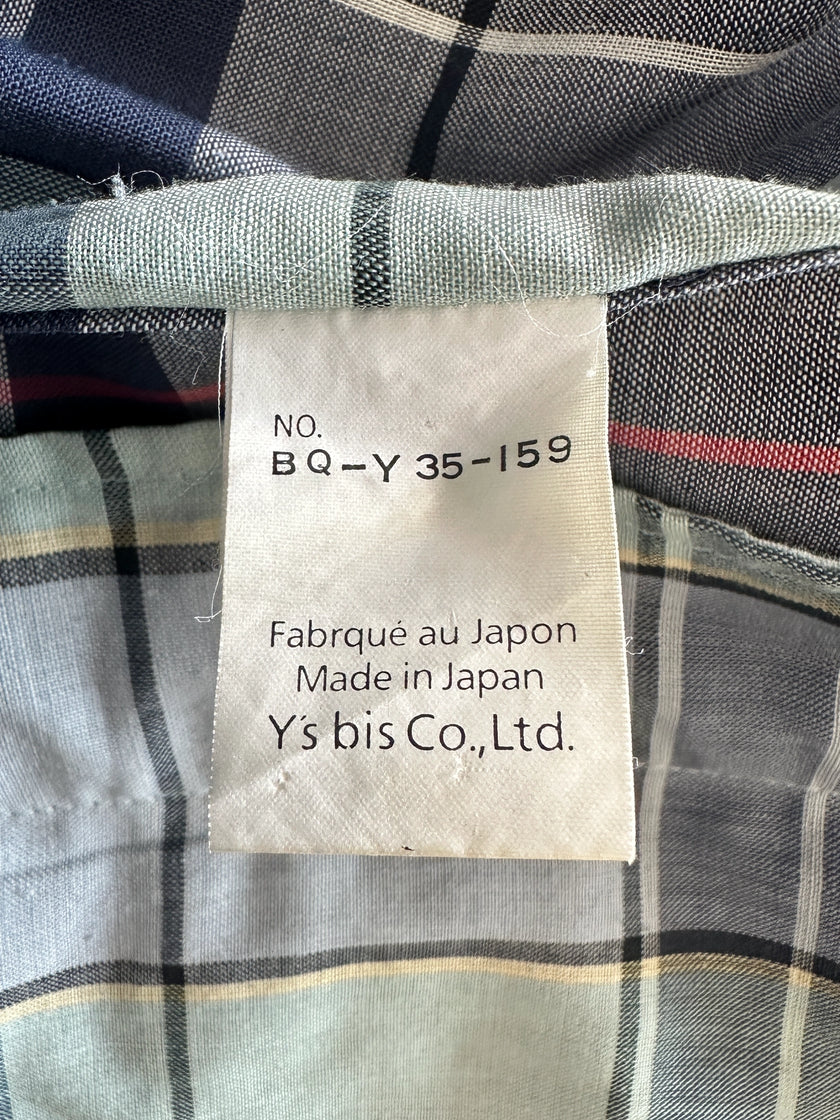 YOHJI YAMAMOTO Y's bis - 1990s CROPPED FIT CHECKED ZIP JACKET
