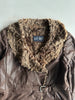 ARMANI JEANS  - 1990s FAUX LONG SHEARLING JACKET