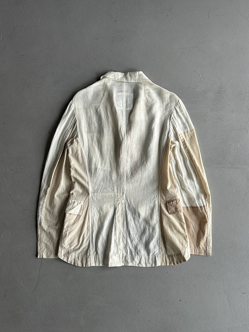 YOHJI YAMAMOTO Y'S - 1990s COLOUR BLOCKING LINEN BLAZER