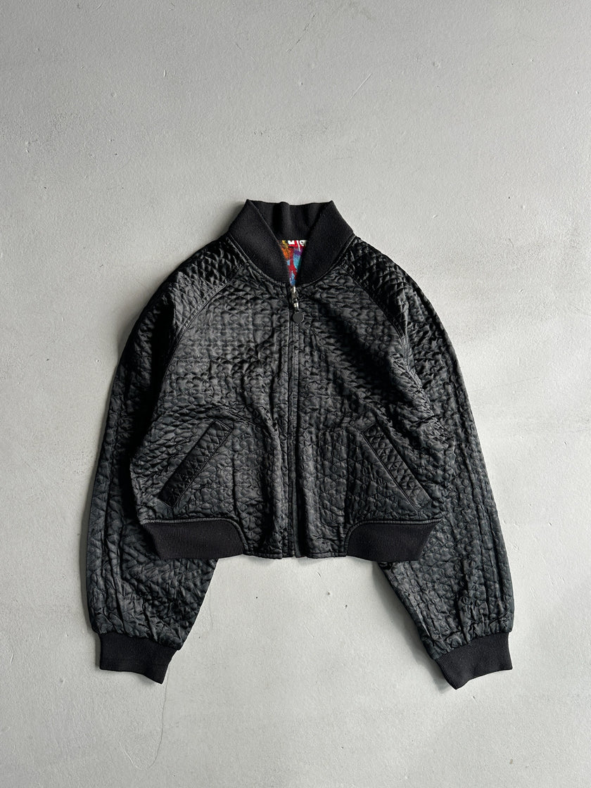 LOUIS FERAUD - 1980s REVERSIBLE BOXY FIT CROPPED BOMBER JACKET
