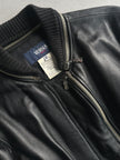 VERSUS VERSACE - early 2000s REMOVABLE COLLAR LEATHER JACKET