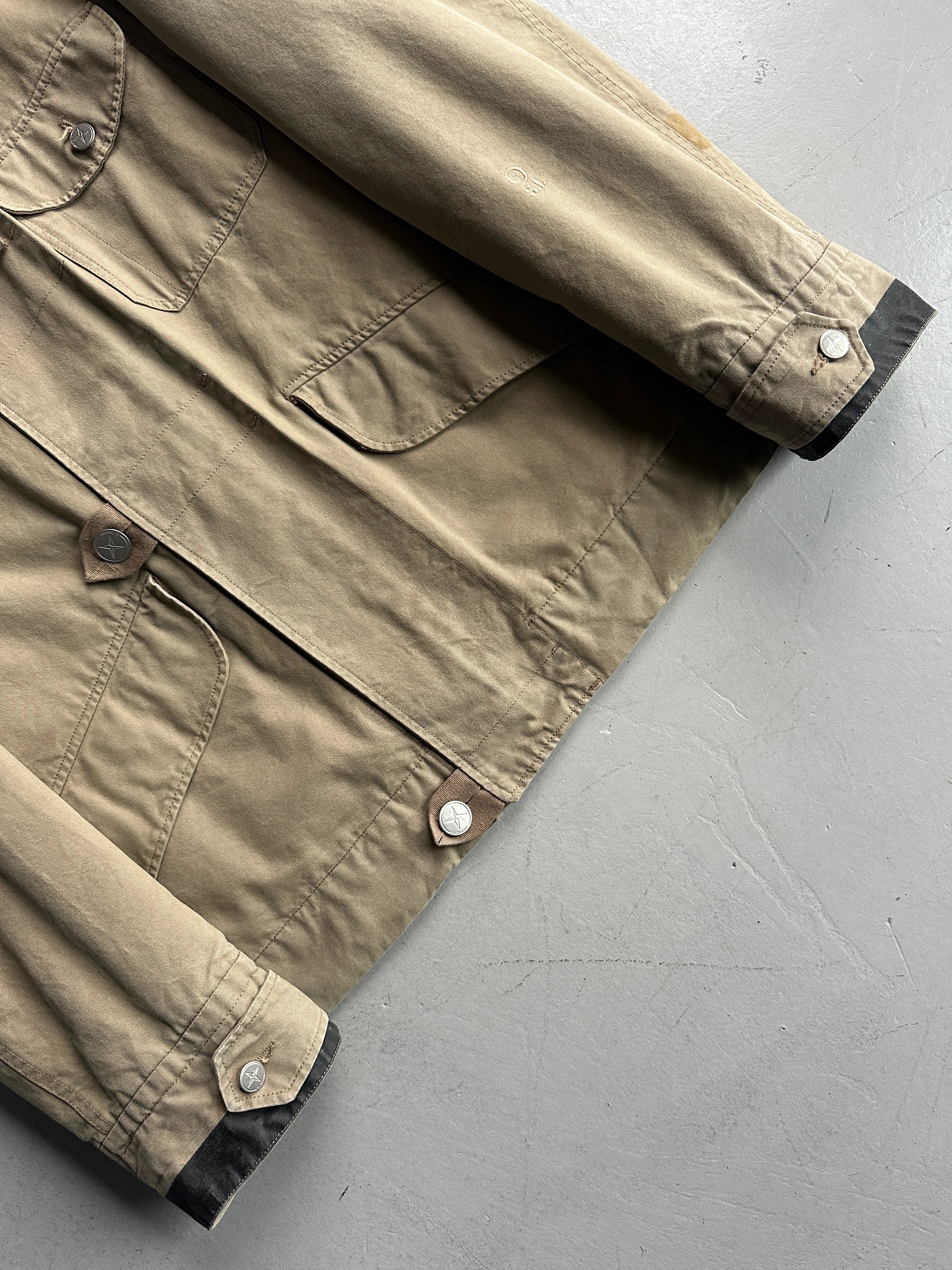 STONE ISLAND DENIMS - A/W 2006 HOODED JACKET WITH REMOVABLE SHEARLING LINING