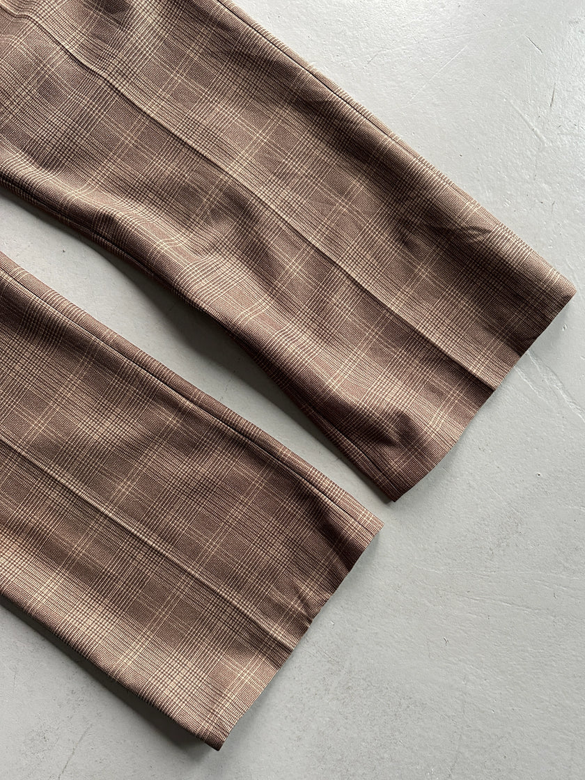 1990s CHECK STRAIGHT FIT TAILORED TROUSERS