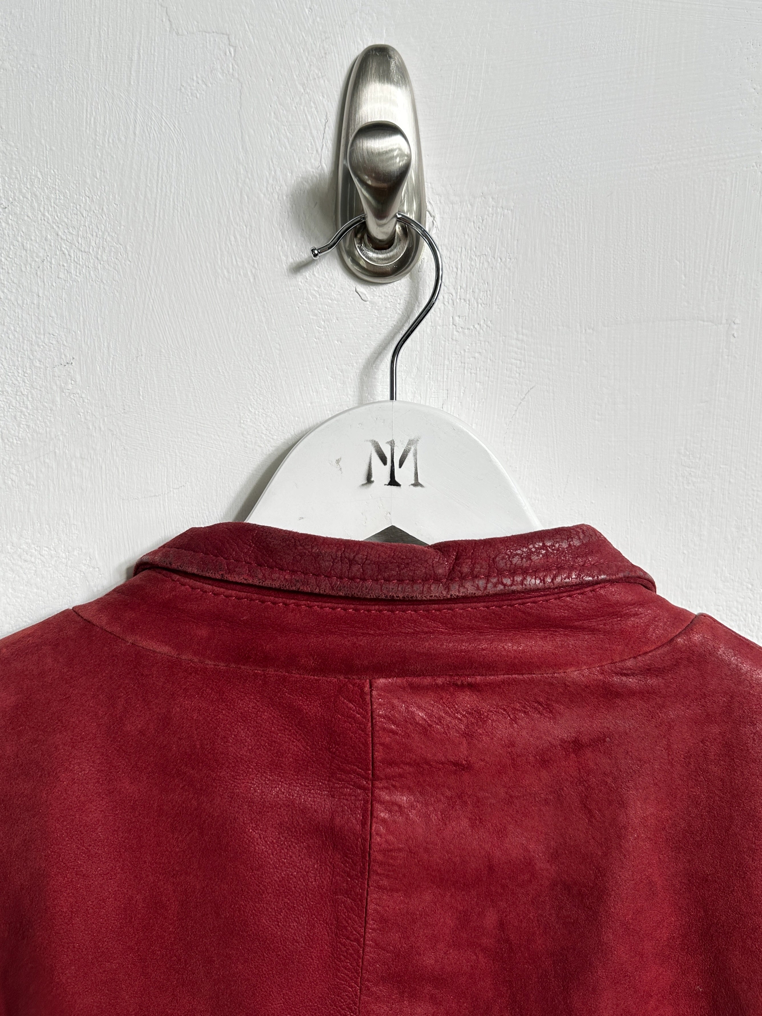 1980s SUEDE BOMBER JACKET WITH CONTRASTING GILET STYLE OUTER LAYER