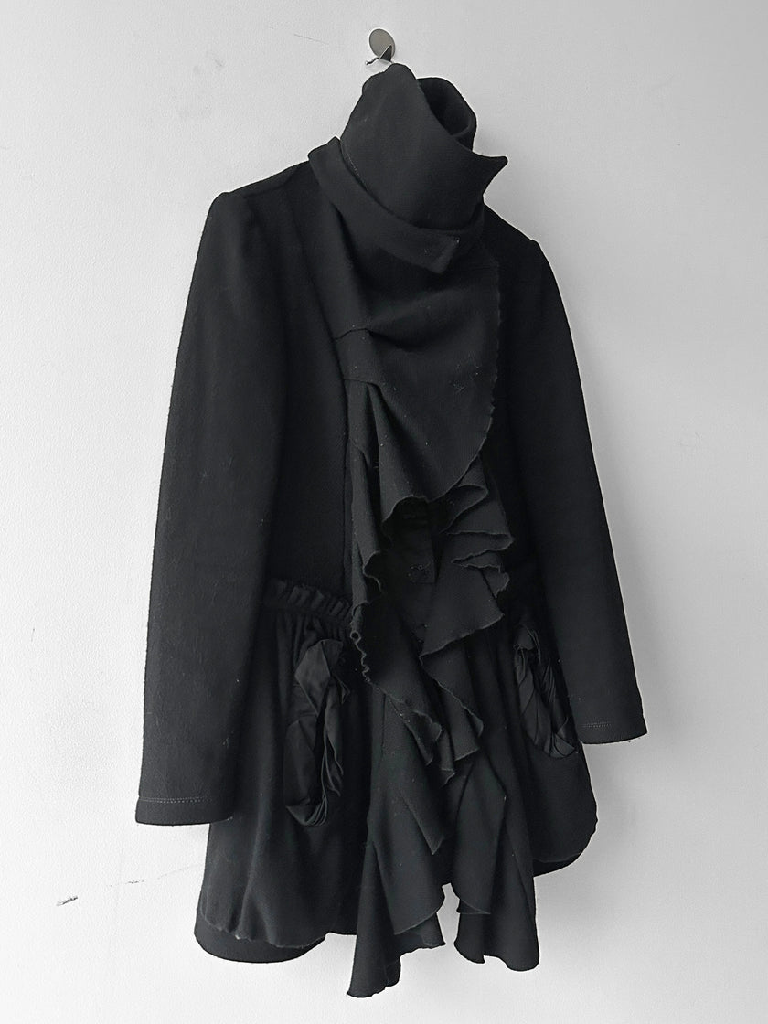 MARITHÉ + FRANÇOIS GIRBAUD - F/W 2009 RUCHED FRONT WOOL JACKET WITH CORSET INNER LAYER