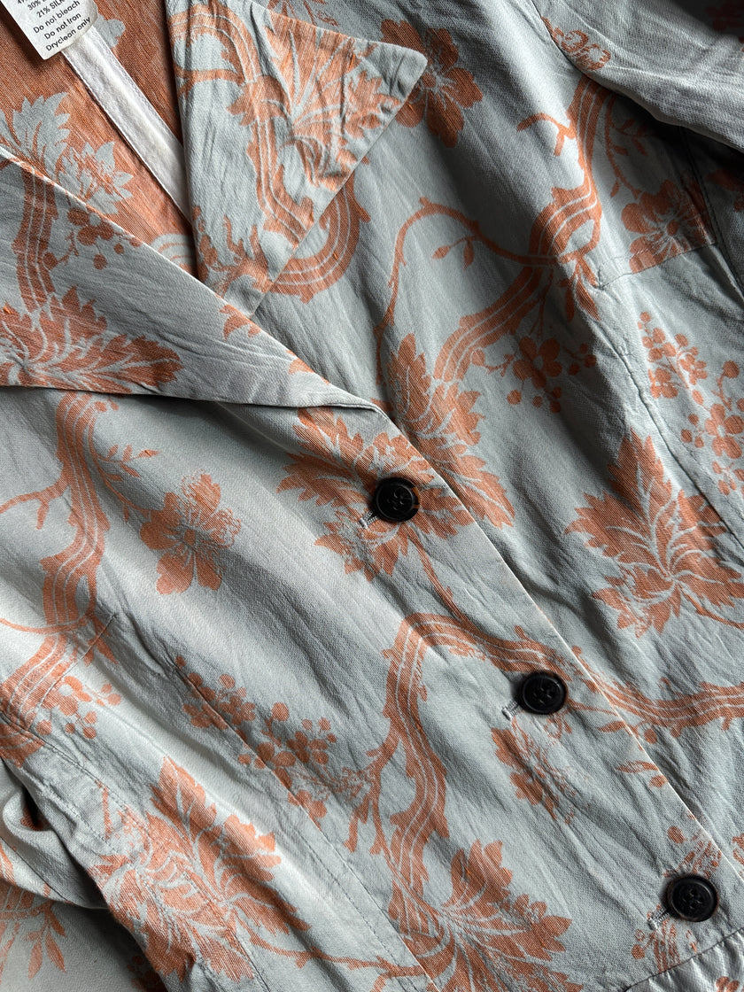 DRIES VAN NOTEN - 1990s FLORAL PATTERN LIGHT BLAZER