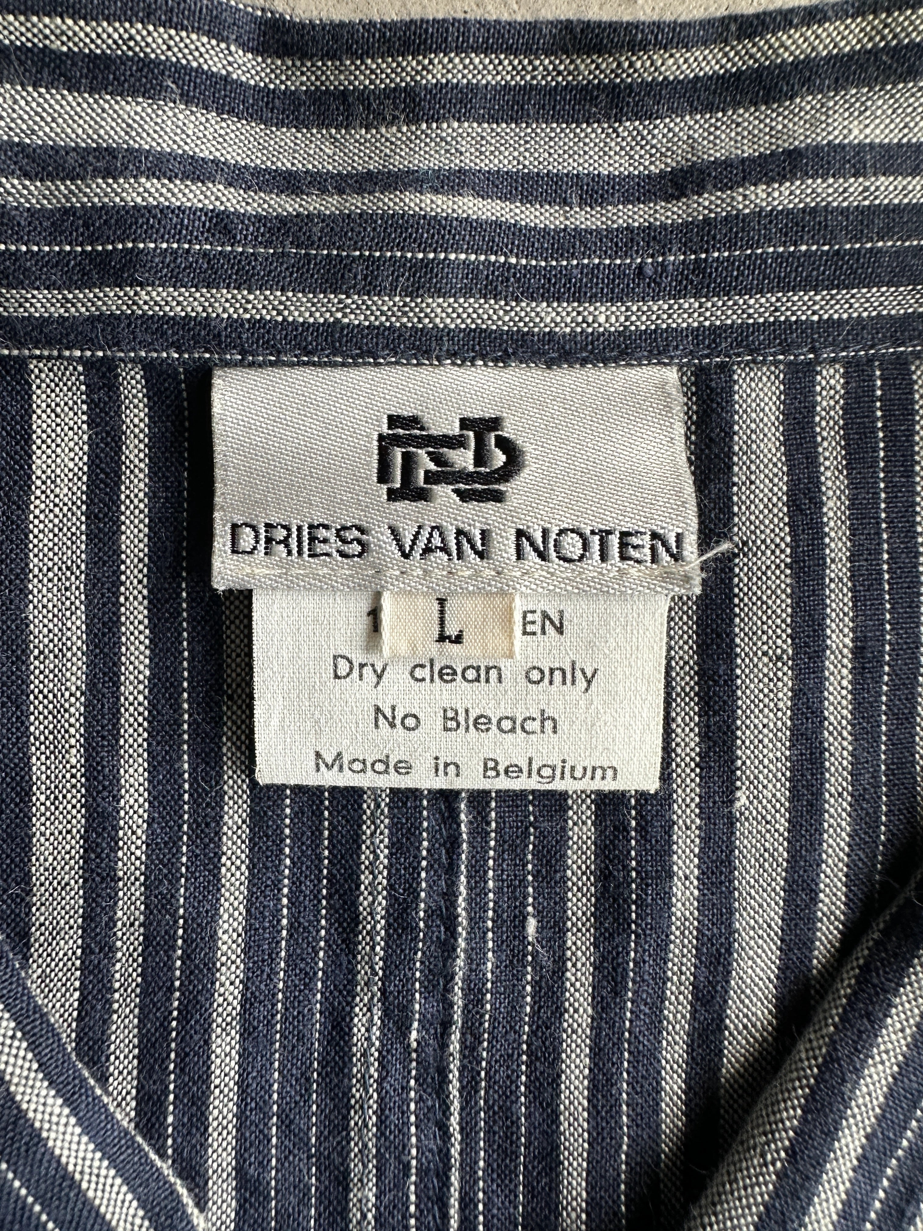 DRIES VAN NOTEN - 1990s OVERSIZED LINEN SHIRT