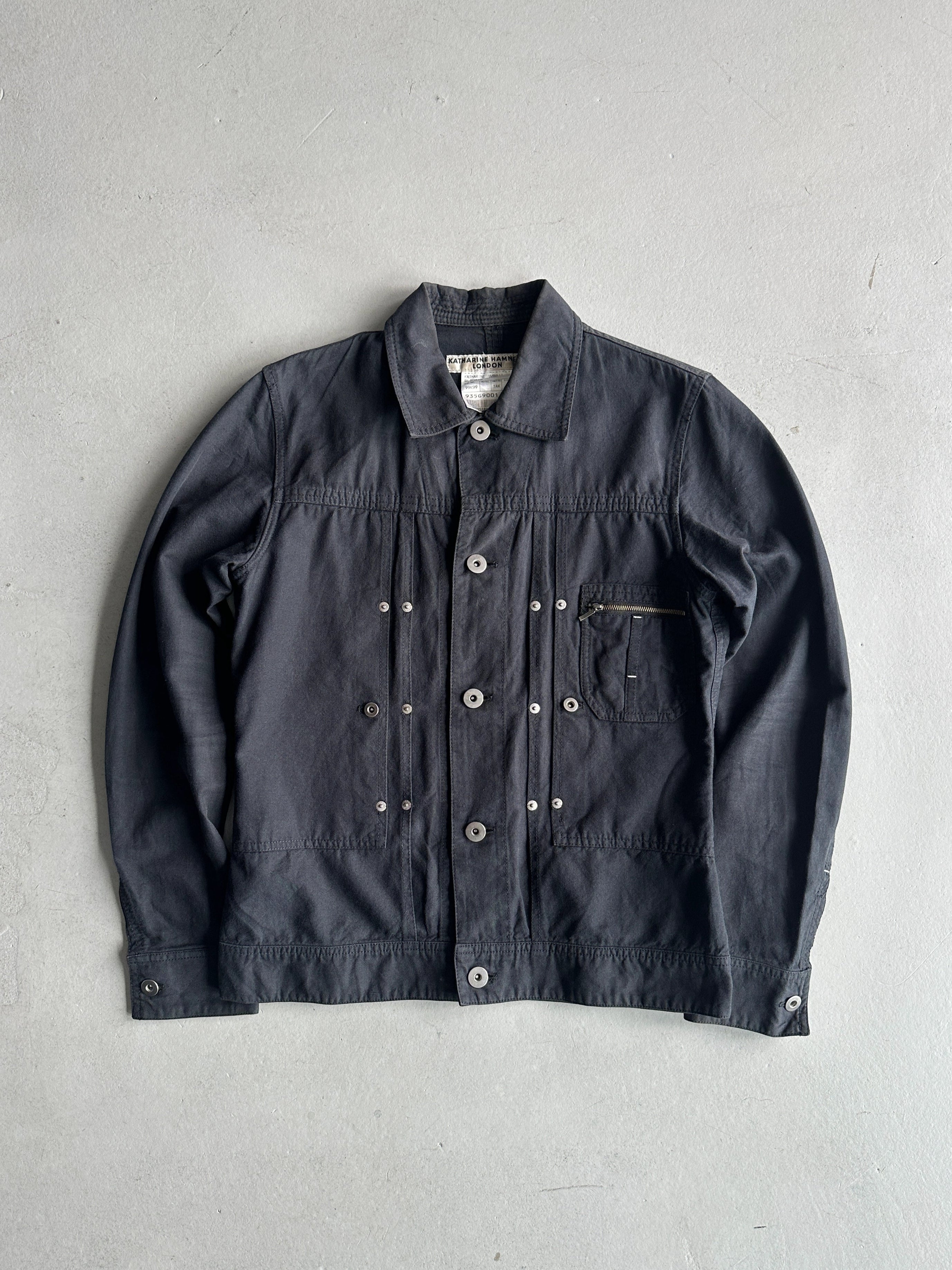 KATHARINE HAMNETT - 1990s STRAIGHT FIT JACKET WITH ZIP POCKET