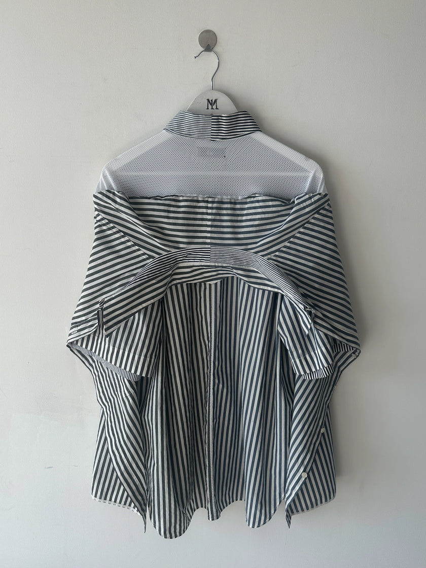 YOHJI YAMAMOTO Y'S - late 2000s DOUBLE LAYER SHORT SLEEVE SHIRT