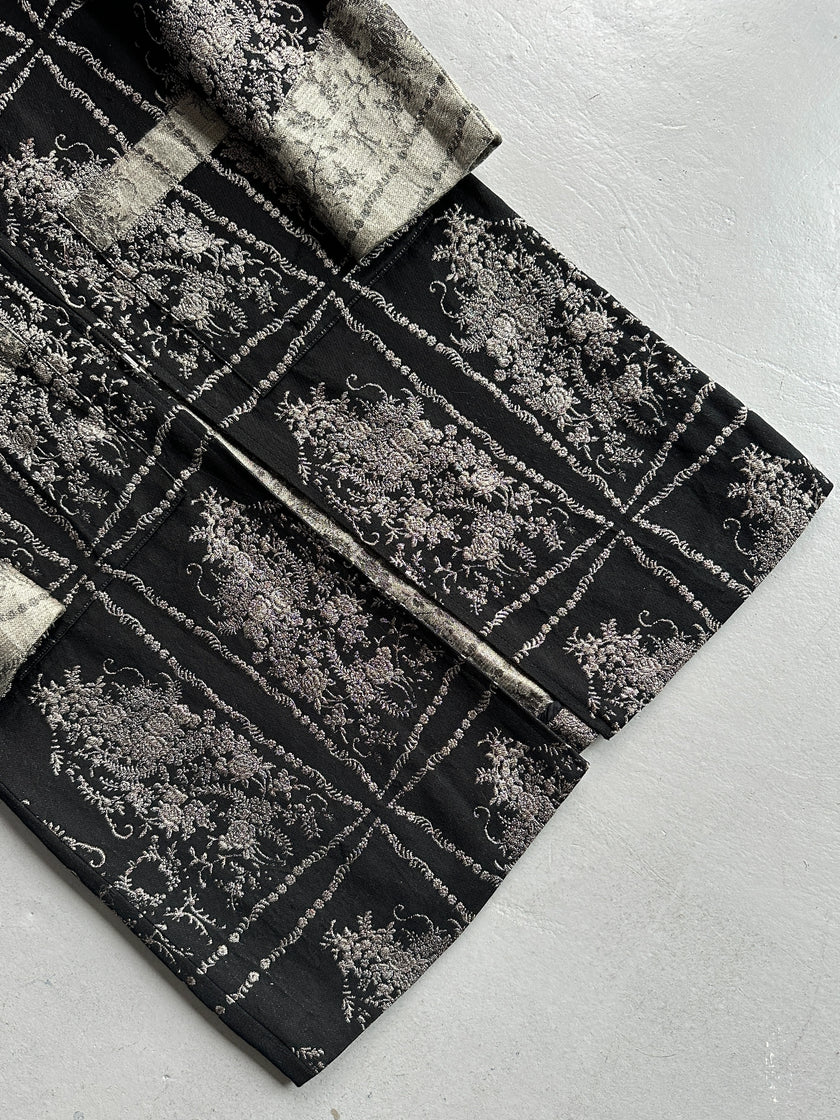 DRIES VAN NOTEN - 2000s METALLIC JACQUARD FLORAL COAT