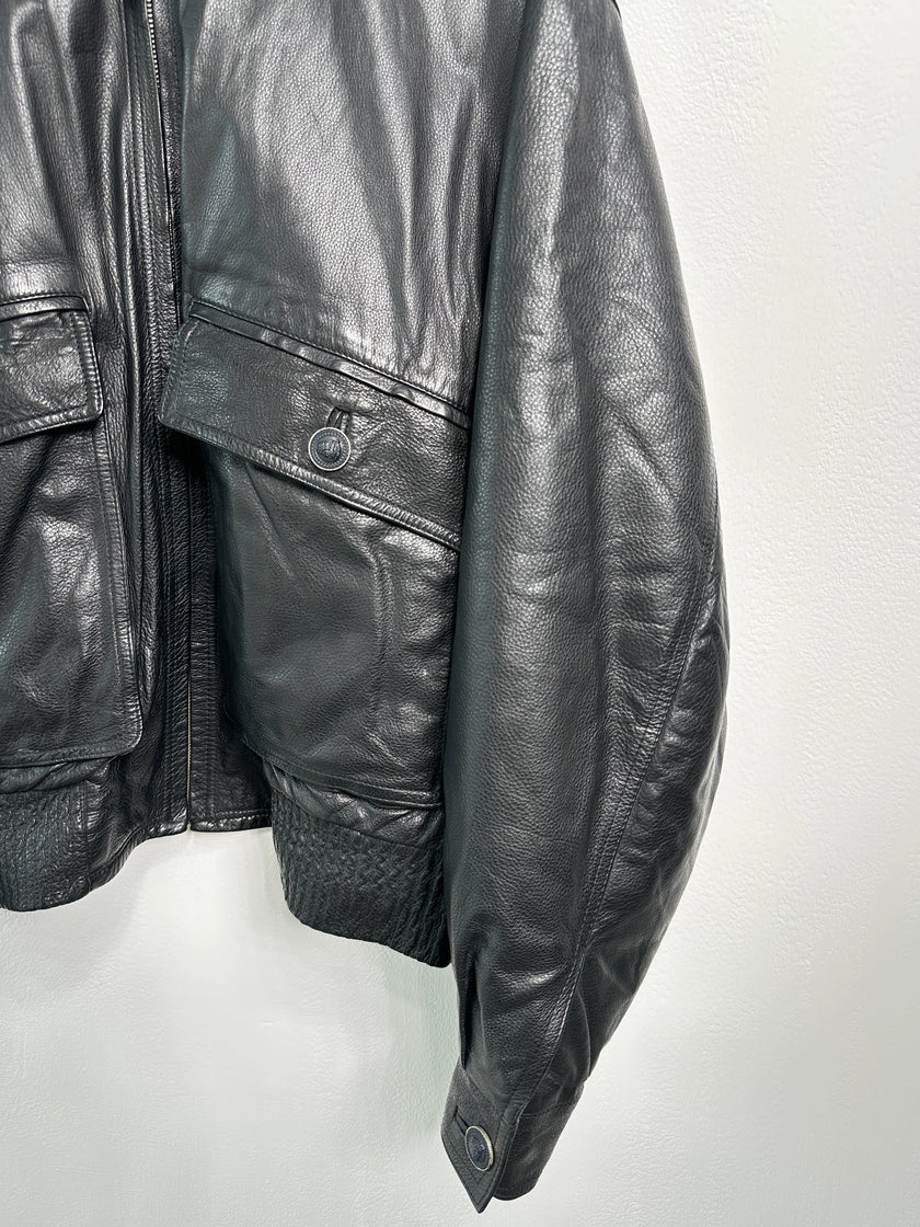 ISTANTE by GIANNI VERSACE - early 1990s LEATHER BOMBER JACKET