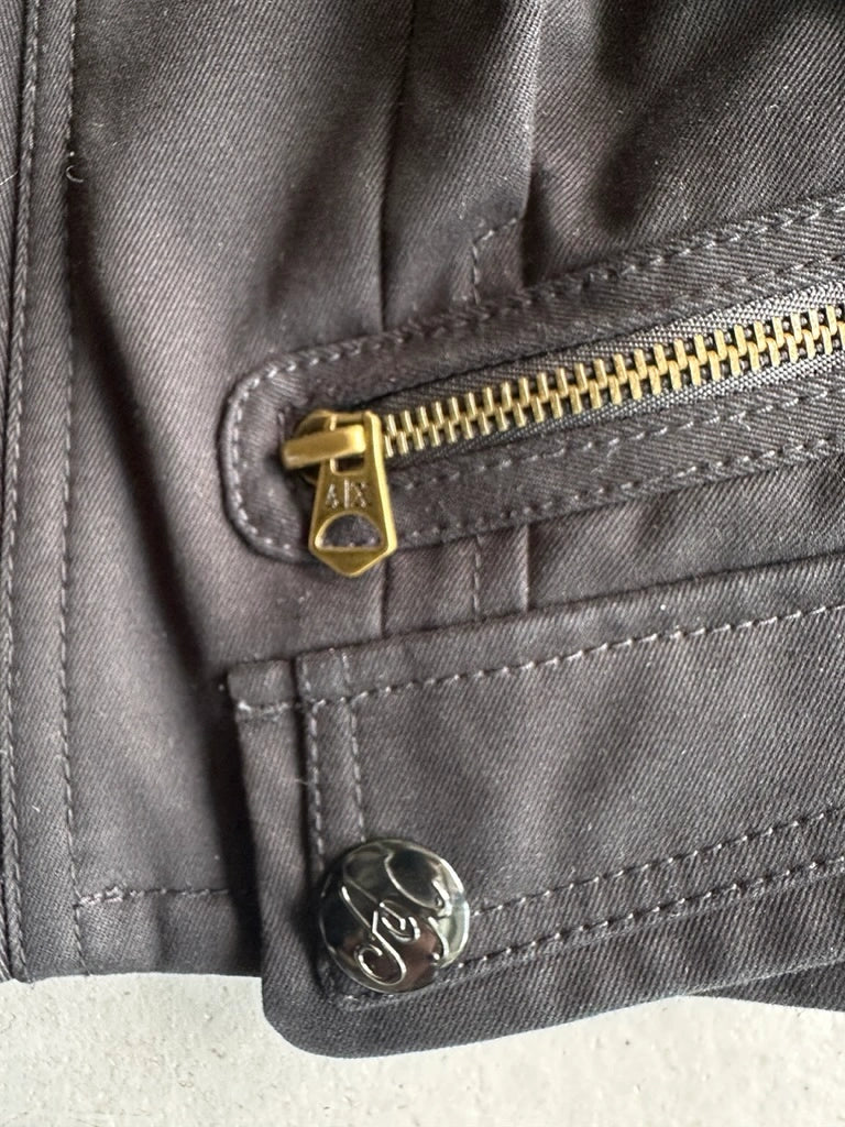 ARMANI EXCHANGE - 2000s CROP FIT JACKET WITH WIDE COLLAR