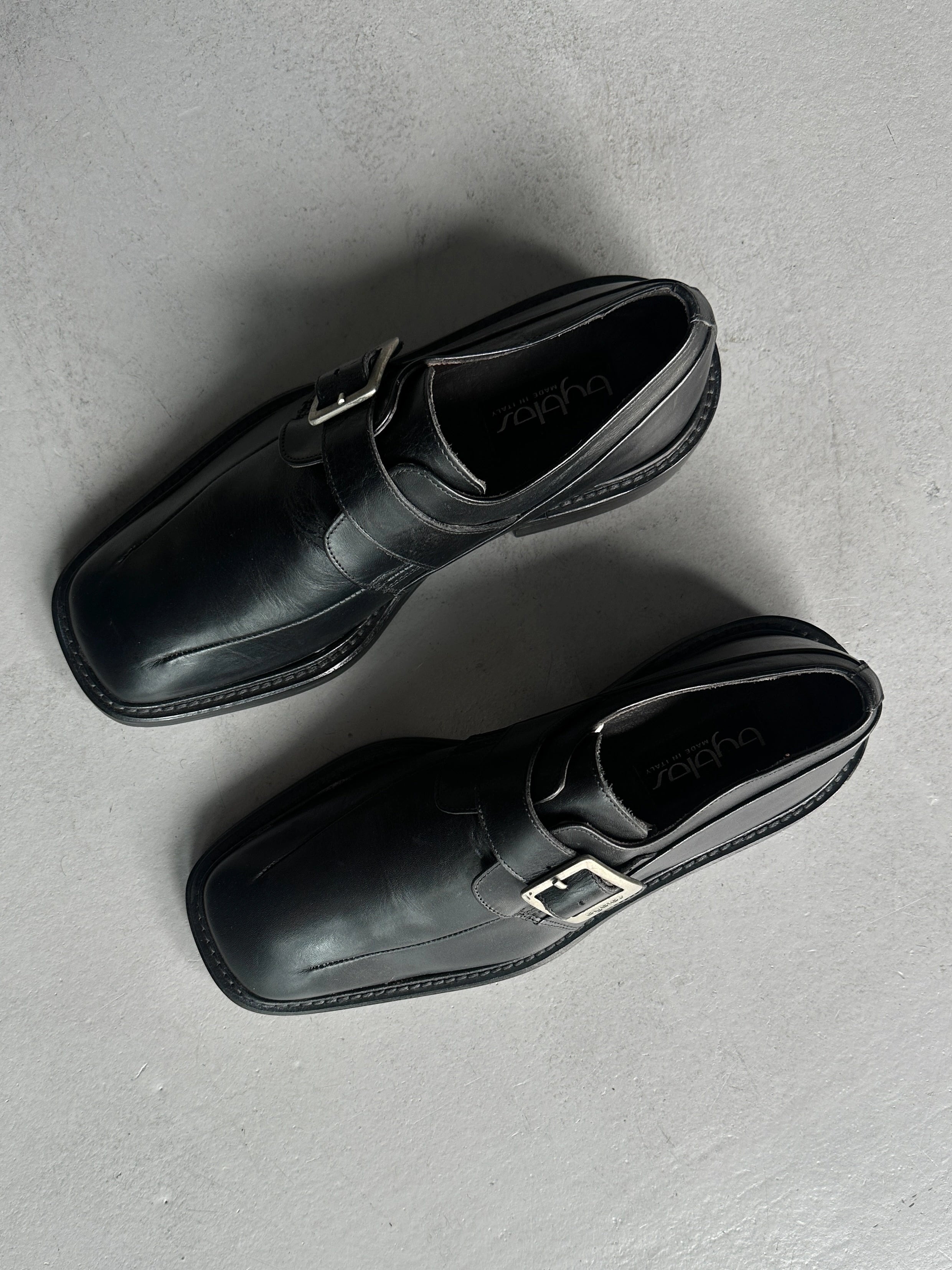BYBLOS - 1980s MONK LEATHER SHOES