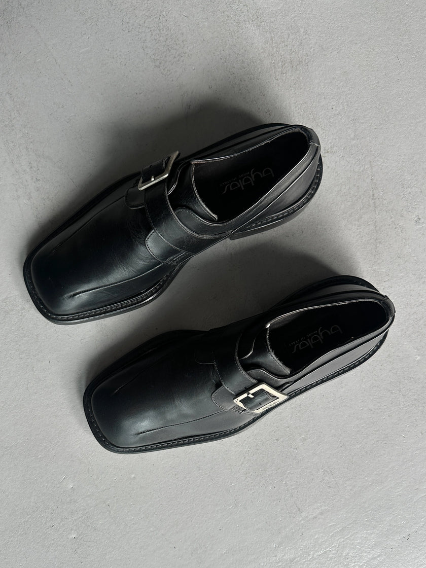 BYBLOS - 1980s MONK LEATHER SHOES