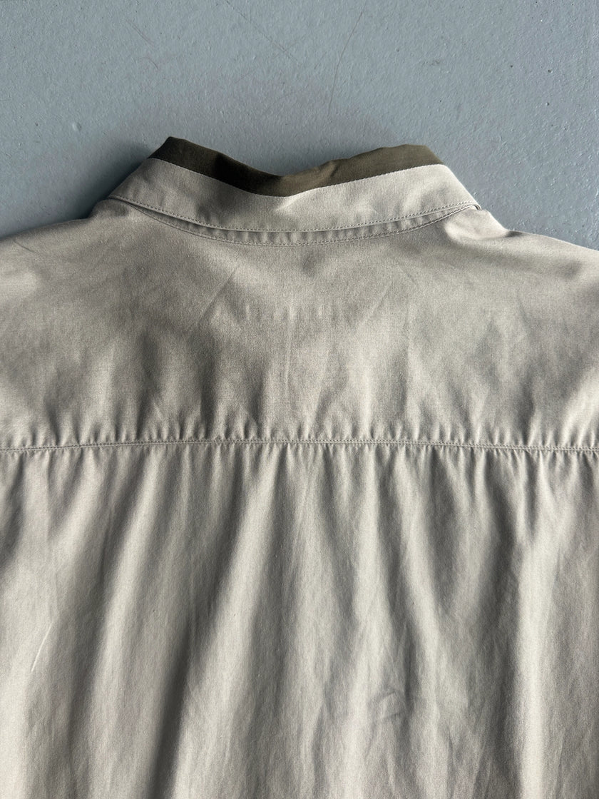 HELMUT LANG - S/S 1996 CONTRASTING COLLAR LONG SLEEVE SHIRT