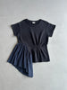 DRIES VAN NOTEN - 2000s T-SHIRT WITH DRAPING PANEL