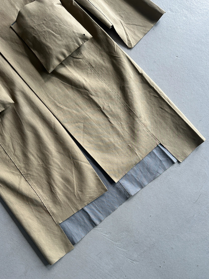 DIESEL - 1990s DECONSTRUCTED COAT WITH RAW EDGES