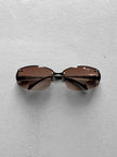 KATHARINE HAMNETT  - 1990s RIMLESS SUNGLASSES WITH EXPOSED BOLTS