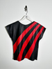 1980s LEATHER TOP WITH CONTRASTING FRONT