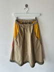JAPANESE LABEL 2000s COLOUR BLOCK NYLON SKIRT