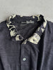YOHJI YAMAMOTO Y's - S/S 2002 FLORAL BACK LINEN CARDIGAN
