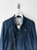 TAVERNITI - early 2000s DENIM BIKER JACKET
