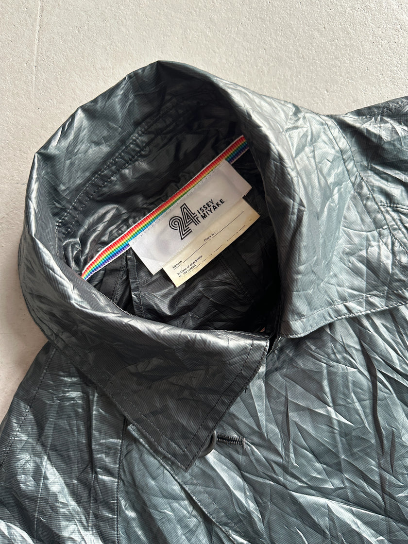 FINAL HOME BY 24 ISSEY MIYAKE - 1990s DOUBLE BREASTED TEMPERATURE CHANGING COLOUR TECHNICAL JACKET