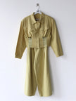 CALUGI E GIANNELLI 1980s MATCHING SET CROP FIT JACKET AND  PLEATED FRONT TROUSERS