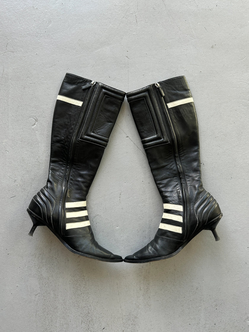 ETRO - F/W 2001 POINTED TOE KITTEN HEELS BOOTS