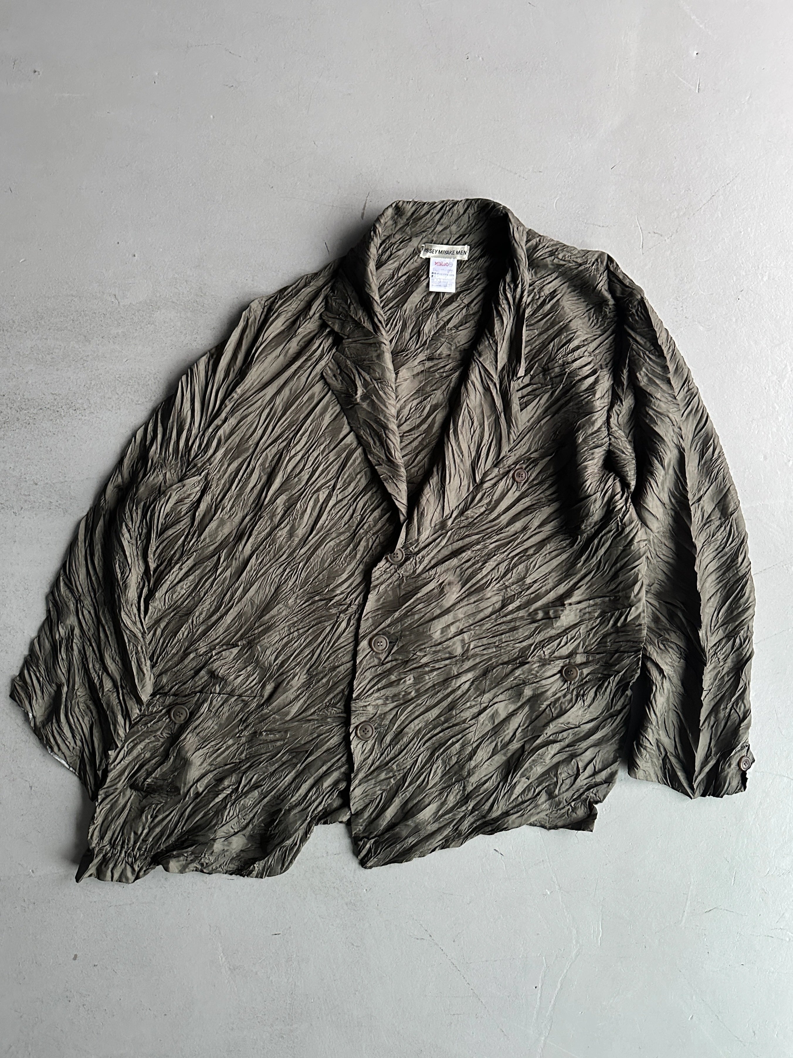 ISSEY MIYAKE MEN - F/W 1996 ASYMMETRIC CRINKLED SHIRT