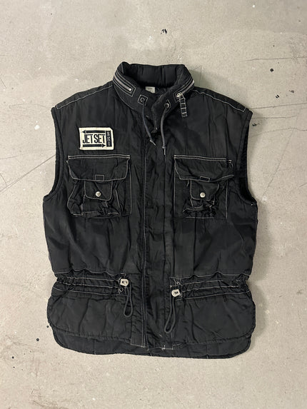 JET SET SKI - 1990s PARACHUTE PUFFER GILET