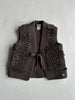 SONIA RYKIEL - 2000s OPEN FRONT CHUNKY KNIT VEST