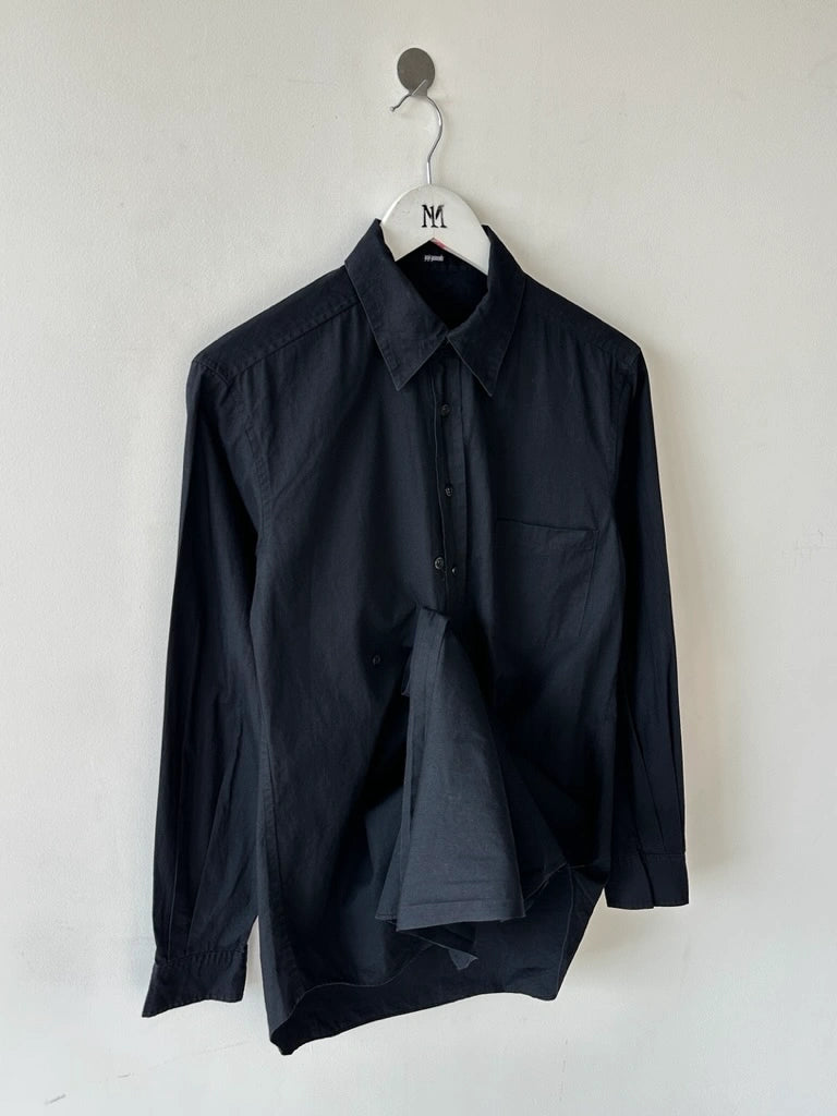 YUJI YAMADA - 1990s ASYMMETRIC FRONT PANEL LONG SLEEVE SHIRT