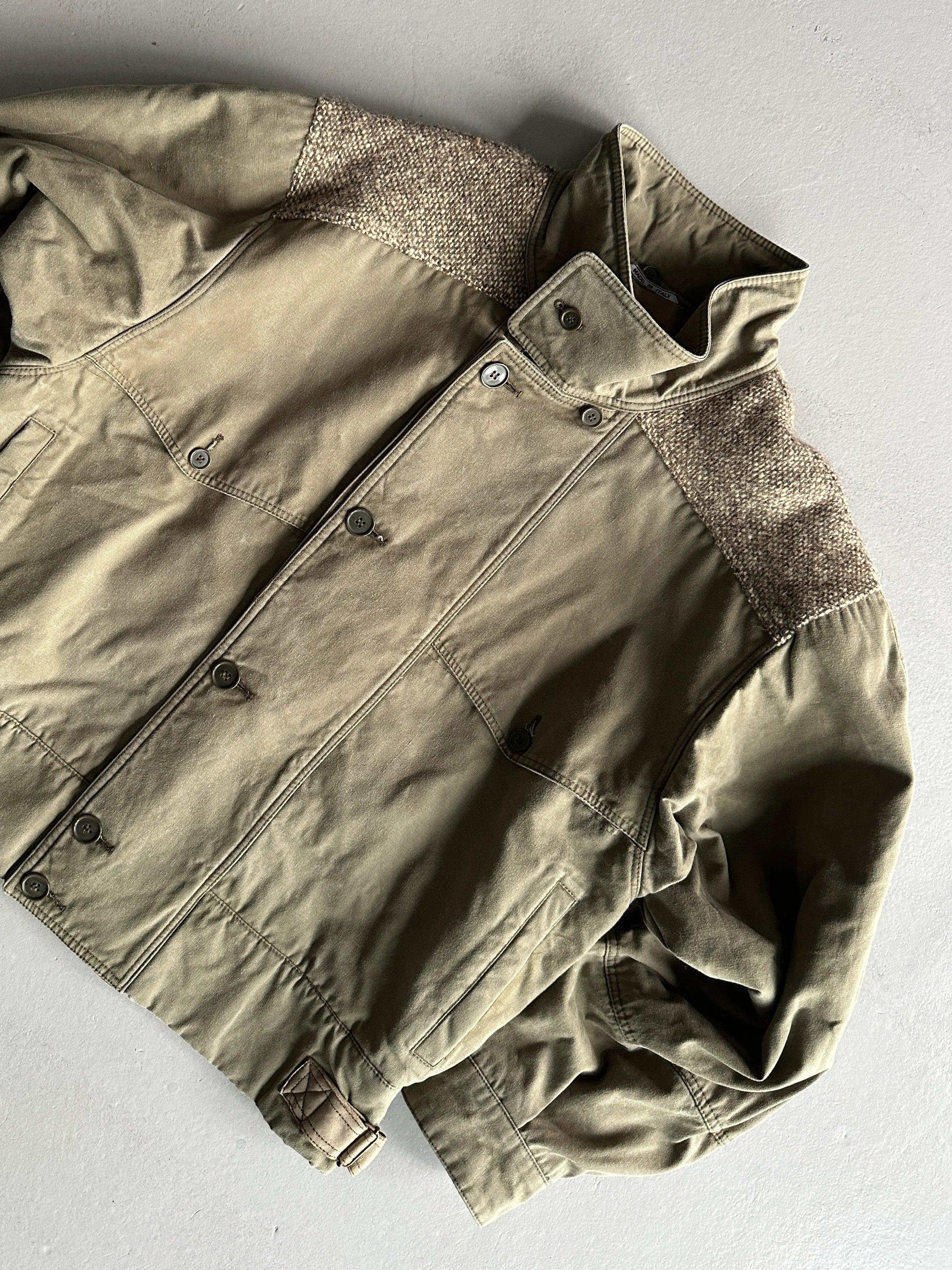 ENRICO COVERI - 1980s FUNNEL NECK BOMBER JACKET