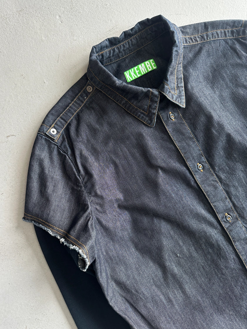 BIKKEMBERGS - 2000s LAYERED DENIM SHIRT