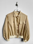 ITALIAN LABEL 1980s LINEN BLOUSON JACKET