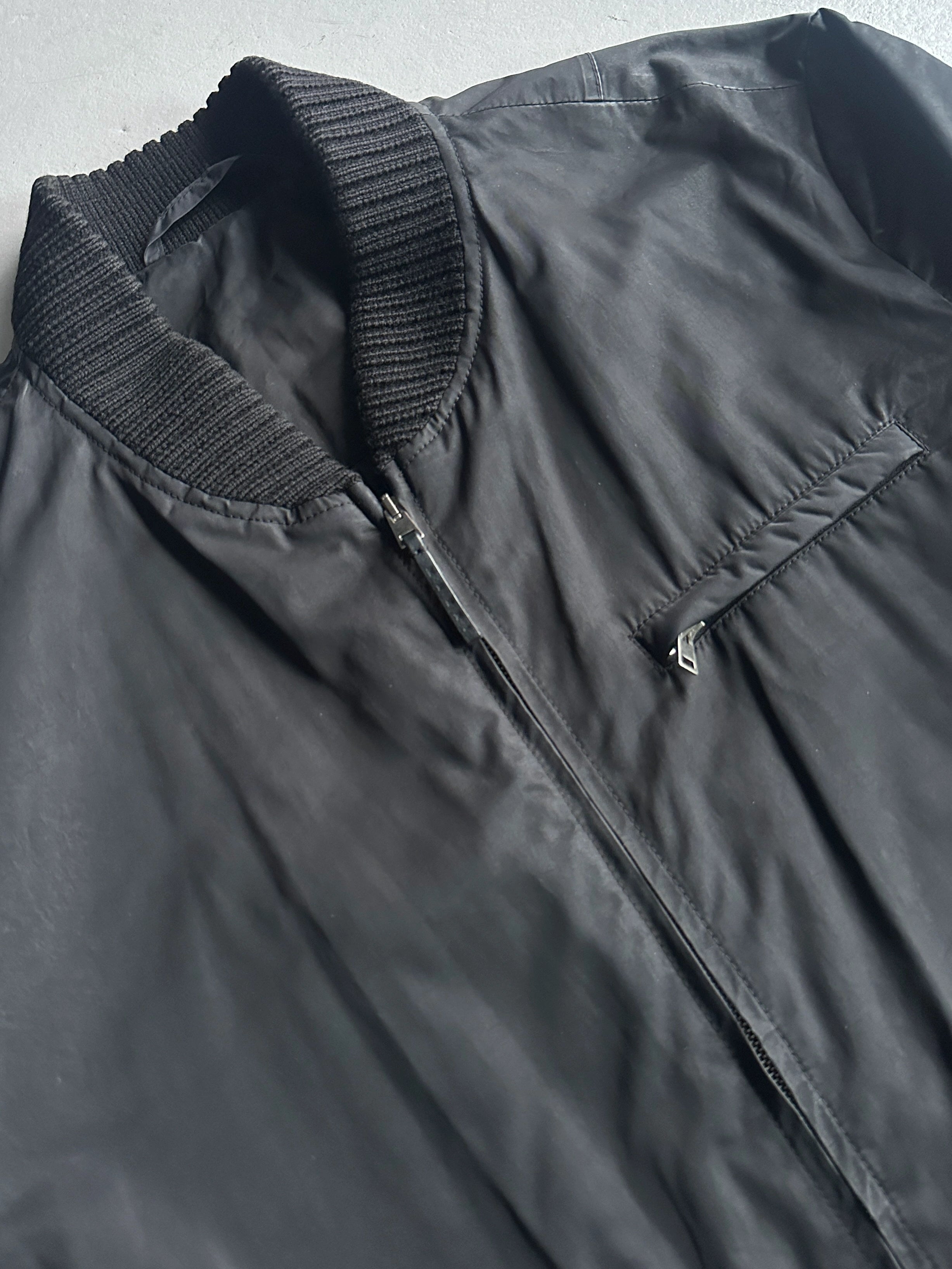 MARNI - early 2000s COATED COAT WITH KNIT COLLAR AND CUFFS