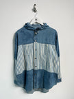 MARITHÉ + FRANÇOIS GIRBAUD - 1990s STONE WASHED HOODED DENIM SHACKET