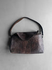 ROBERTO CAVALLI  - early 2000s EMBOSSED LEATHER SLOUCHY SHOULDER BAG