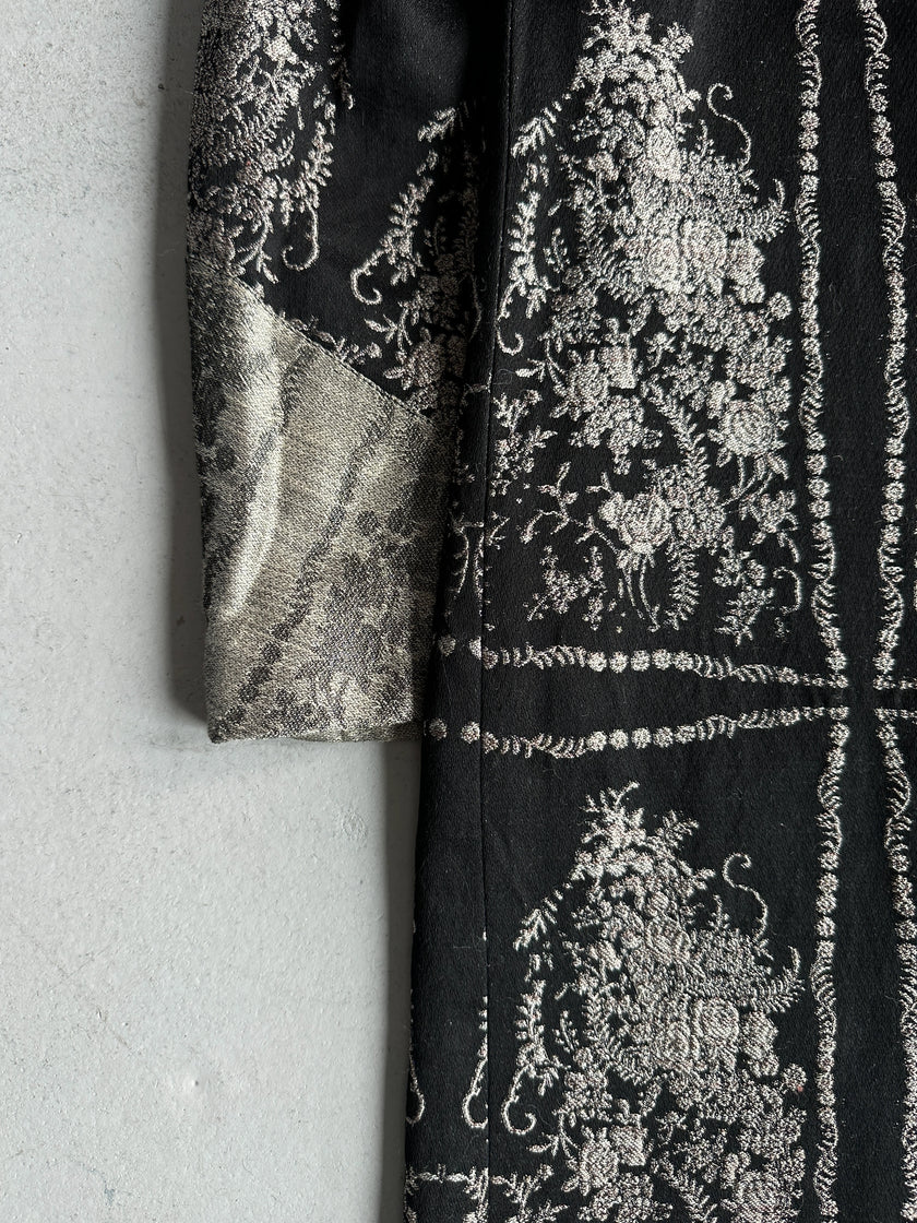 DRIES VAN NOTEN - 2000s METALLIC JACQUARD FLORAL COAT