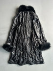 KANSAI YAMAMOTO IMPACT - 1990s REVERSIBLE QUILTED COAT WITH FOX FUR DETAILS