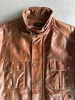 1980s MULTI POCKET LEATHER JACKET