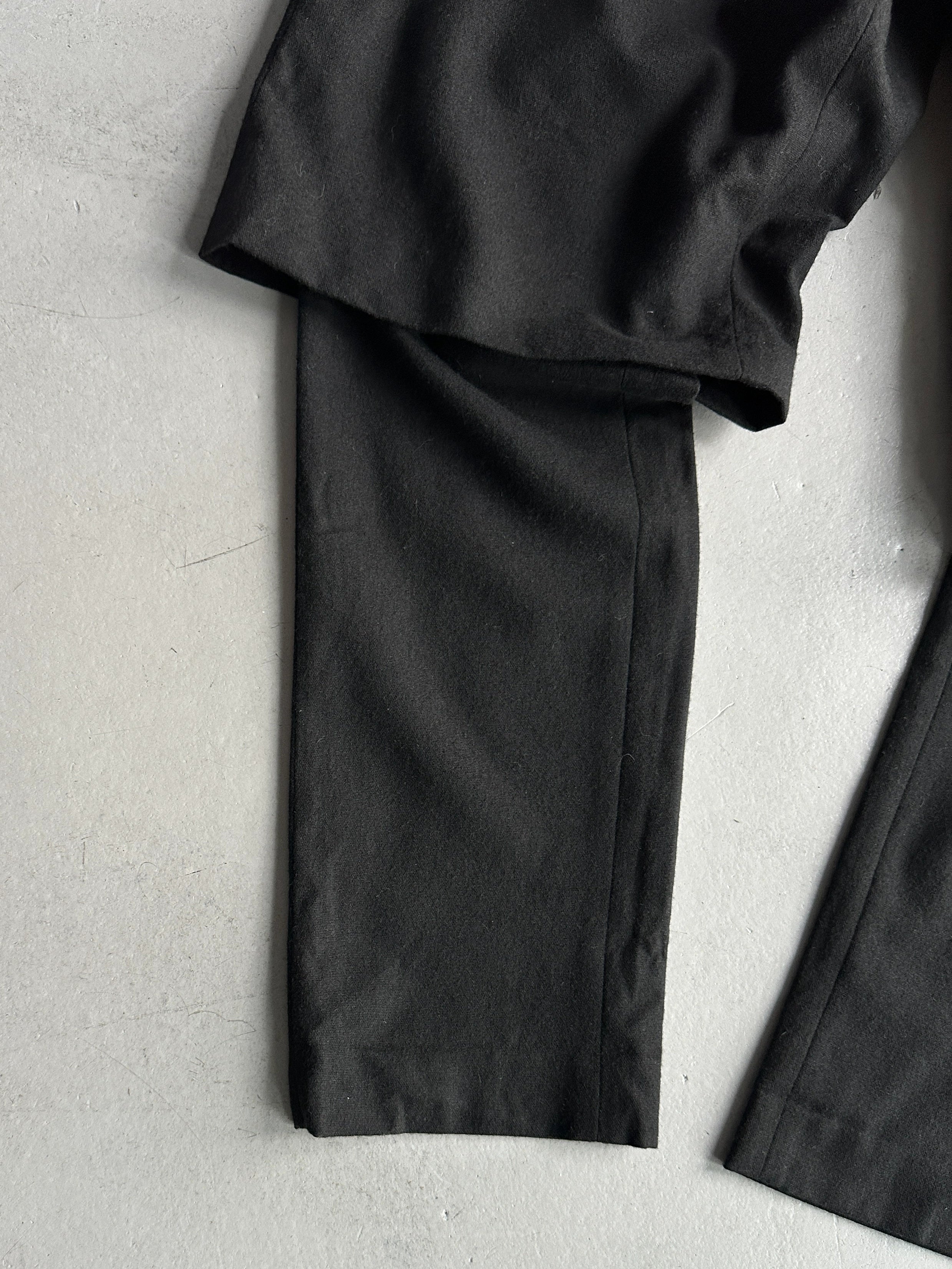 DANIELE ALESSANDRINI - early 2000s LAYERED BERMUDA CROPPED TROUSERS